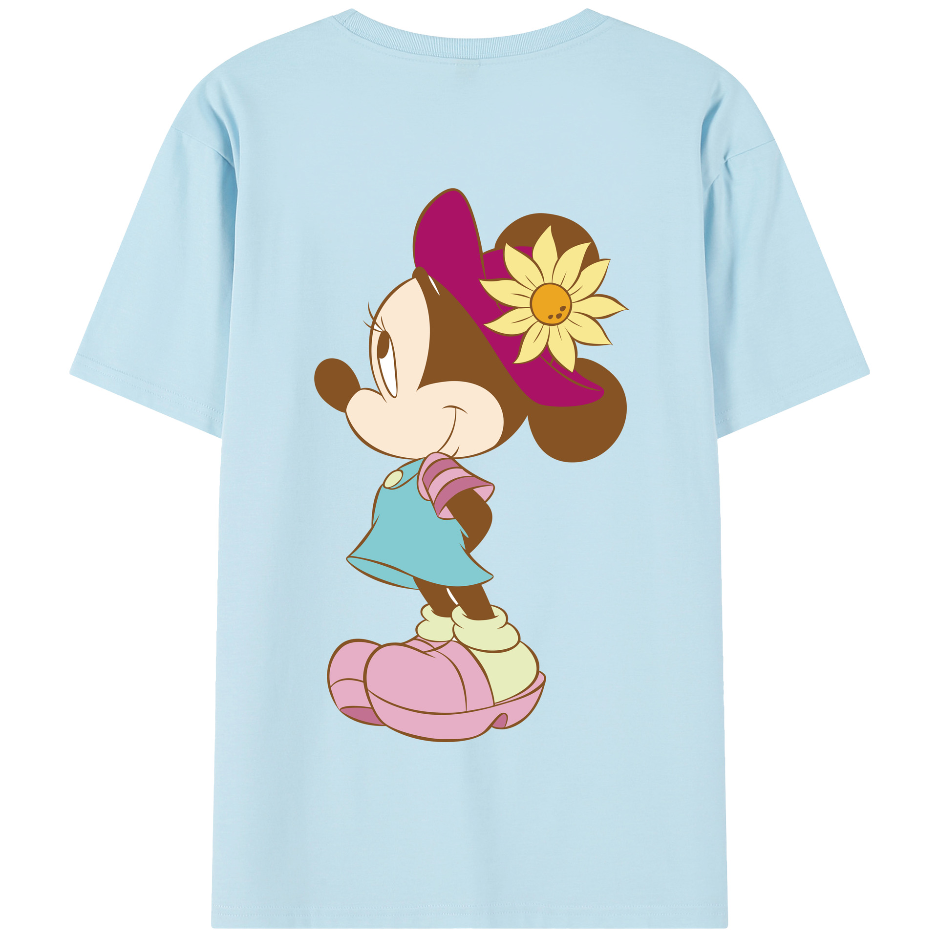 （画像用） ミッキーマウス Mickey Mouse 綿100％半袖Tシャツ（背面プリント）